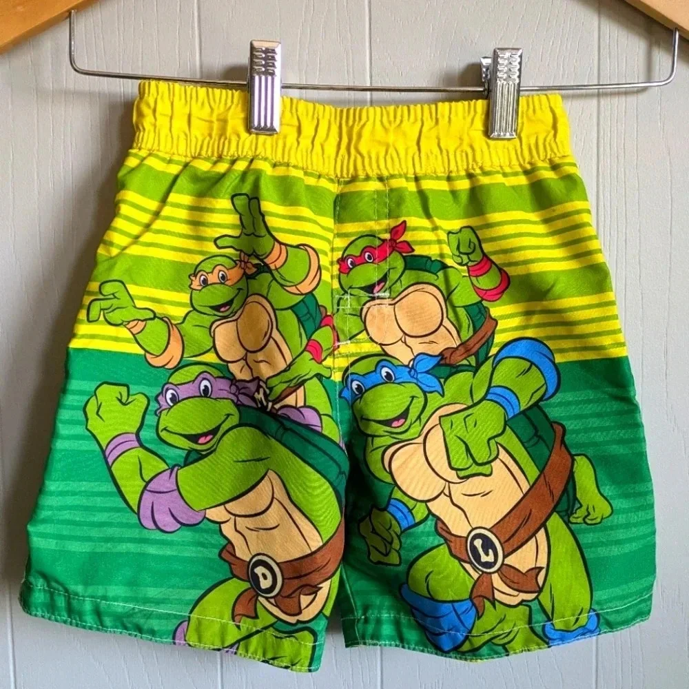 Vintage 90s Nickelodeon Teenage Mutant Ninja Turtles Swim Trunks 24 Months TMNT